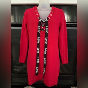 🔥 Fire Los Angeles Red Lace-Up Dress 👗